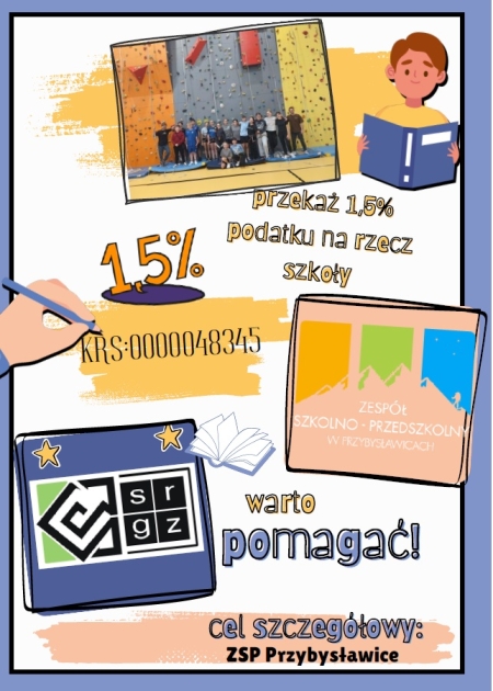 Przekaż 1,5% podatku na rzecz szkoły